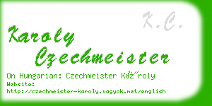 karoly czechmeister business card